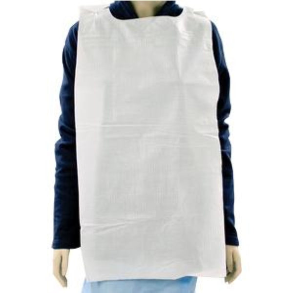 Dynarex Adult Lap Bibs with Slipover 16 in x 33 in 1-Ply Tissue/Poly, 4406