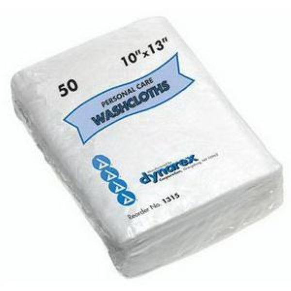 Dynarex Personal Care Washcloths, Dry Wipes, 12 in x 13 in, 1316