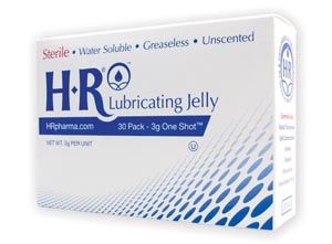 HR OneShot Lubricating Jelly, CarePac, 3gm, Sterile, Box of 30
