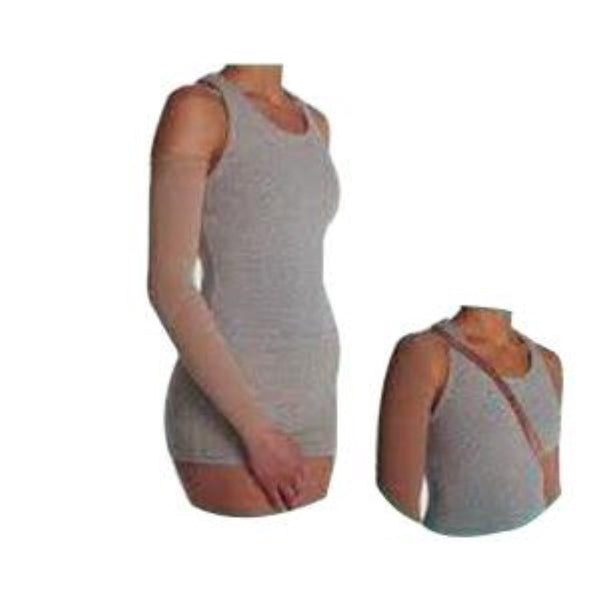 Juzo Dynamic Compression Arm Sleeve with Silicone Border, 20 to 30 mmHg, Beige, Size 2 Long, 3511CGLSBII