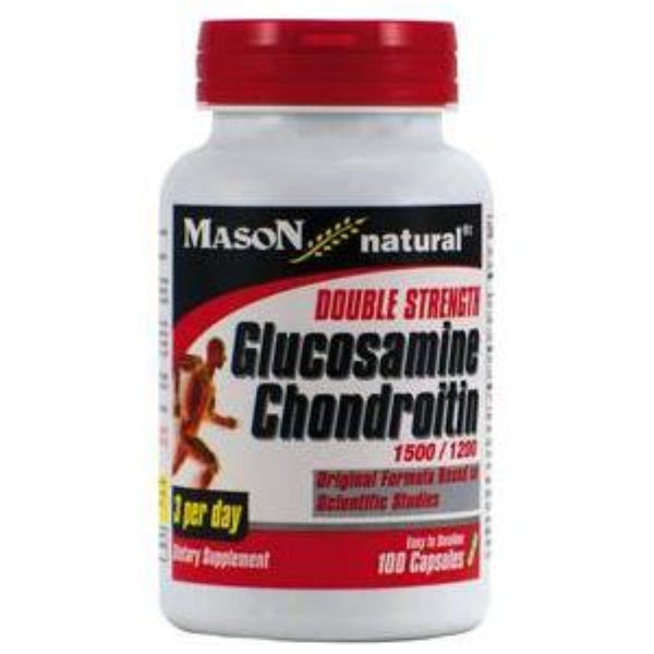 Mason Vitamins Glucosamine Chondroitin 1500/1200 Double Strength Capsules, 3 Per Day, 1303-100, 100 Capsules