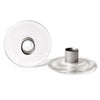 Nu-Hope Stoma Hole Cutter Tool with Center Clean Out Hole for 2-Piece Ostomy Pouches/Wafers, Sharp Steel Blade, Clear