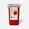 SharpSafety Phlebotomy Sharps Container, 1 Quart, Red, 8900SA