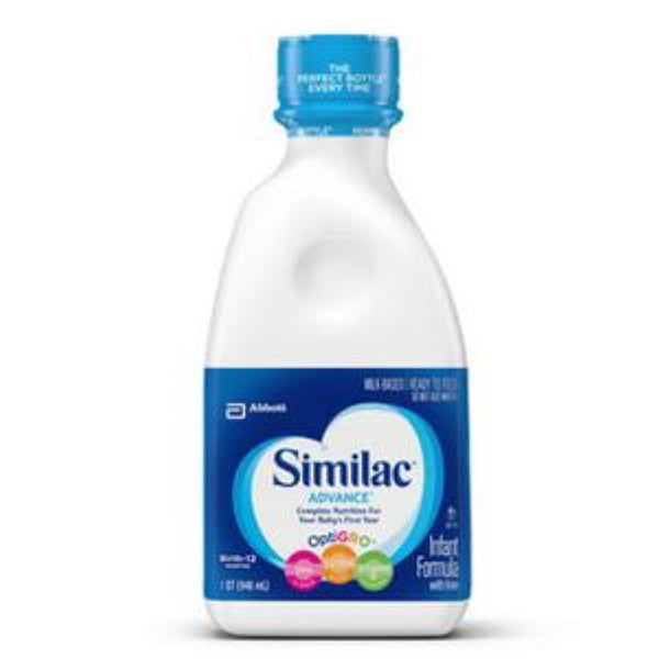 Similac Advance Ready to Feed Infant Formula with Iron, 32 fl oz (946 mL) Bottle, 53363