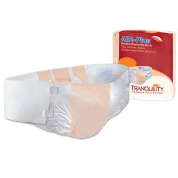 Tranquility AIR-Plus Bariatric Disposable Briefs, 34 oz Fluid Capacity, (70 in to 108 in), 2195