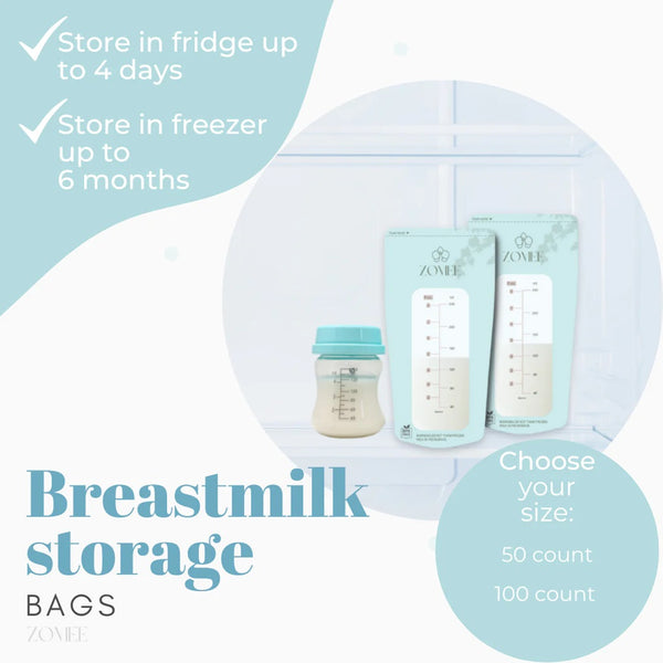 Zomee Milk Storage Bags, 8 oz (240 mL), ZMSB90